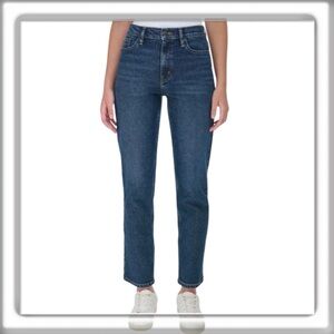 Calvin Klein Women High Rise Straight Leg Jeans Stretch Blue Size 12 NWT